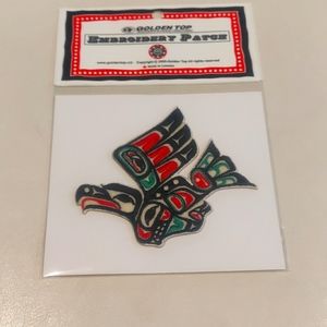 3" Embroidered Patch 'Thunderbird' Indigenous Design by Jason Peters